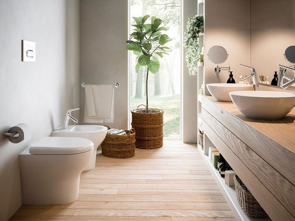 Come cambiano i bagni vasche, docce, lavandini e rivestimenti le ... Rivestimento bagno legno