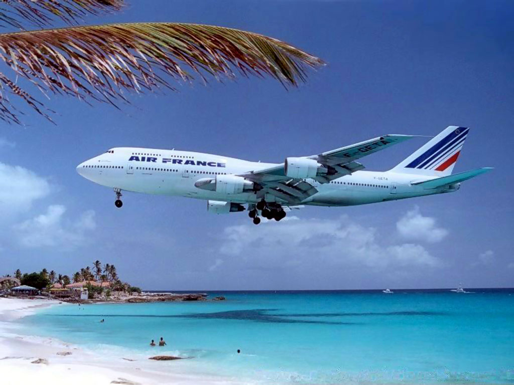 aereo in atterraggio caraibi