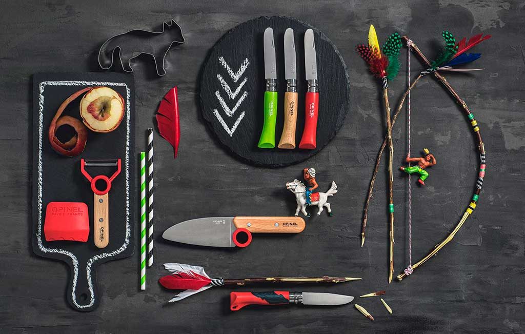 Set Da Cucina Bambino Opinel Le Petit Chef – Coltello, Pelapatate E Proteggidita, Dai 7 Anni, Fabbricazione Francese – Blu
