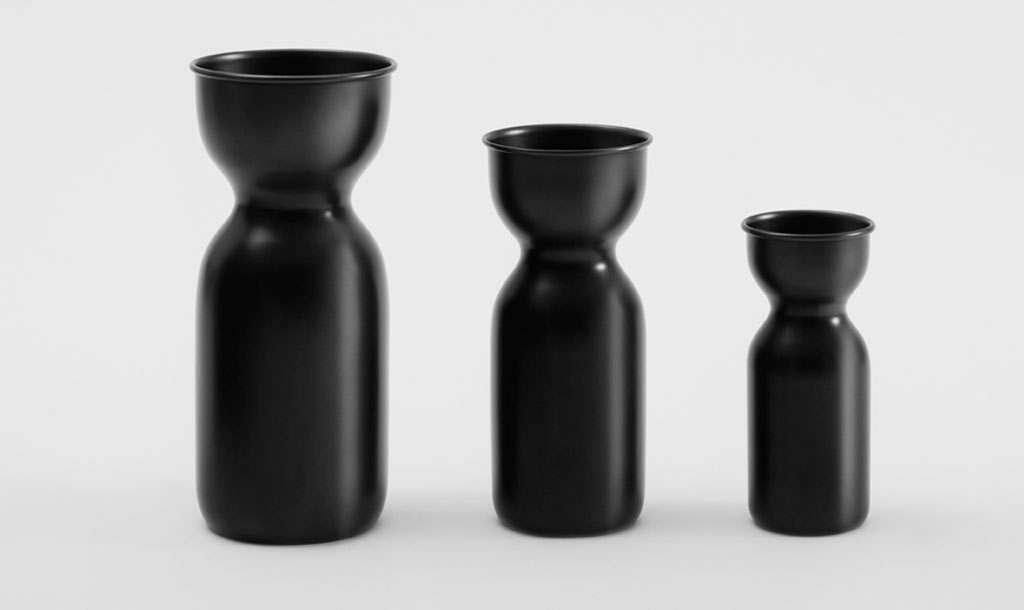 vasi acquarello nero