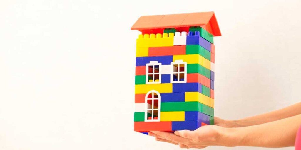 costruzioni tipo lego modellino casa